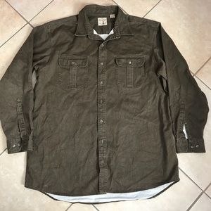 Red Head Olive Denim Shirt Jacket